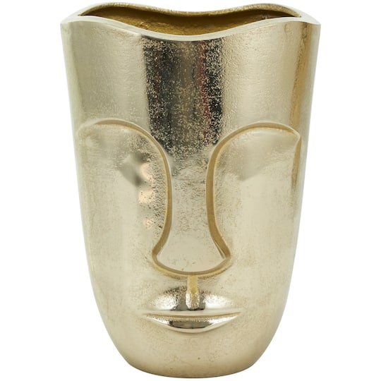 Gold Glam Aluminum Face Vase Set